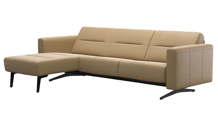 Stressless Stella Long Seat Sofa in Paloma Sand Leather